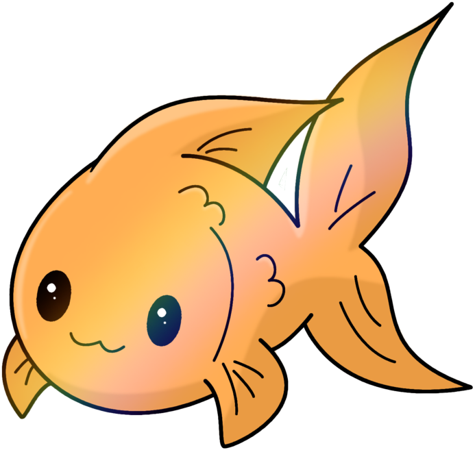 Goldfish Rainbow Kawaii Fish Freetoedit - Kawaii Fish (693x657)