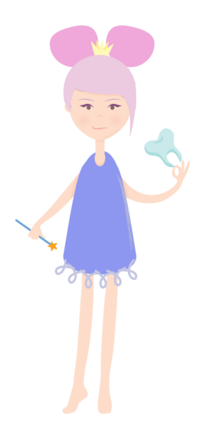 Clip Art Of The American Tooth Fairy With A Purple - Zubić Vila (289x620)