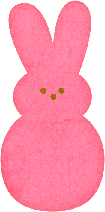 Pink Bunny Clip Art - Easter Candy Clipart (350x705)