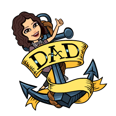 A Girl's First Love Happy Father's Day - Cartoon (398x398)