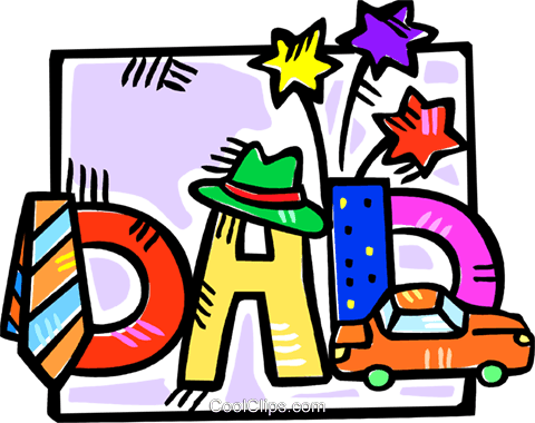 Father's Day Motif Royalty Free Vector Clip Art Illustration - Father's Day In Clip Art (480x380)