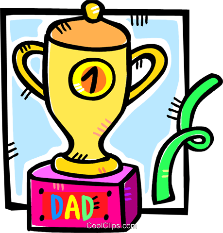 Fathers Day Trophy Royalty Free Vector Clip Art Illustration - Clip Art (459x480)