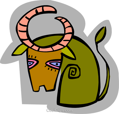 Symbolic Deer Royalty Free Vector Clip Art Illustration - Symbolic Deer Royalty Free Vector Clip Art Illustration (480x460)