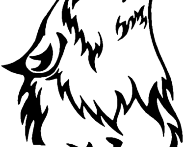 Wolf Tattoos Png Transparent Images - Simple Wolf Howling Drawing (640x480)