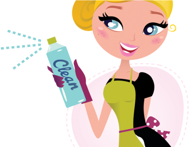 Girl Clipart Cleaning House - Cleaning Services Clipart (640x480)