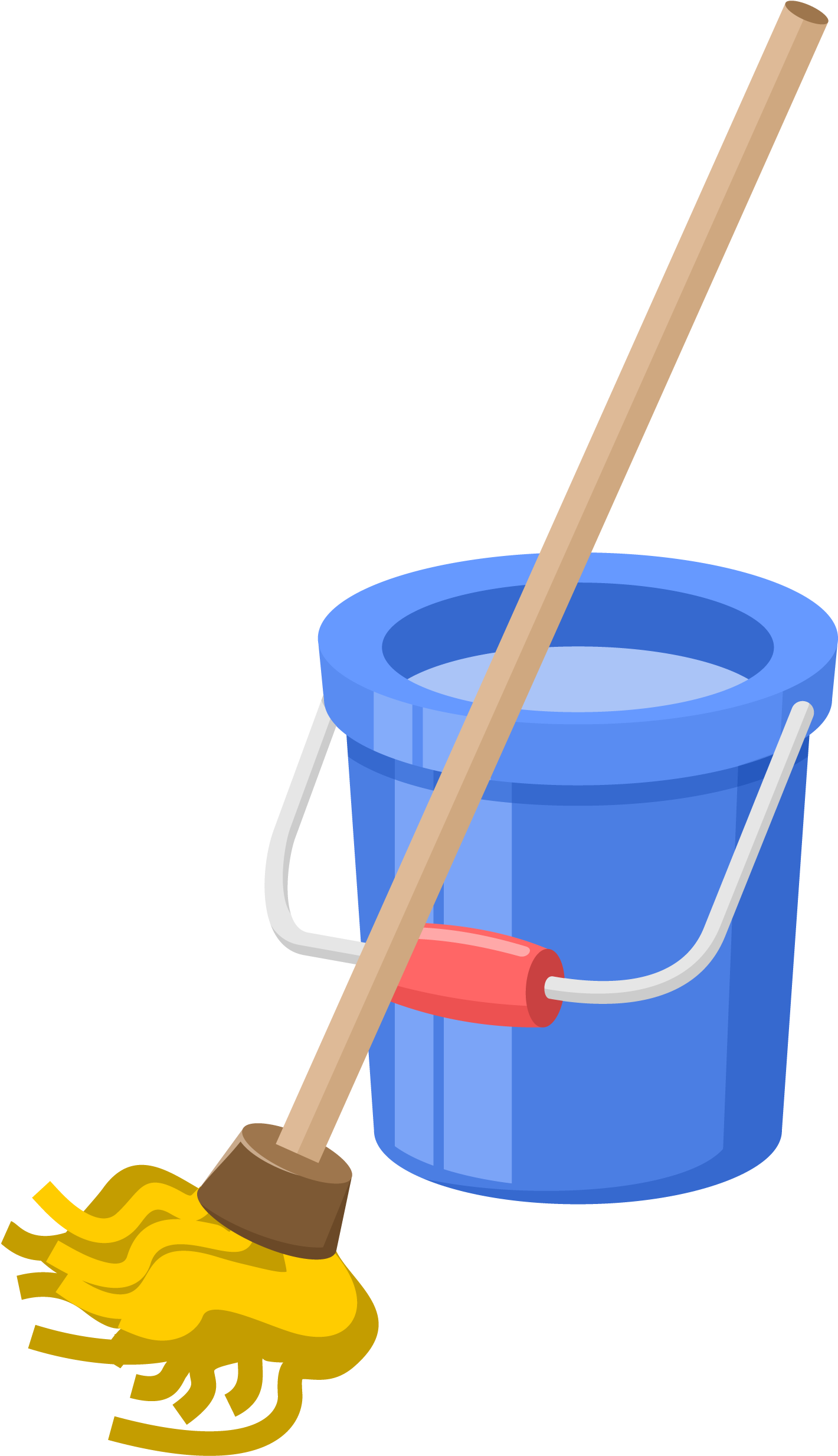 Clip Art Transparent Stock Bucket Cleanliness And Transprent - ไม้ ถู พื้น การ์ตูน (2750x2750)
