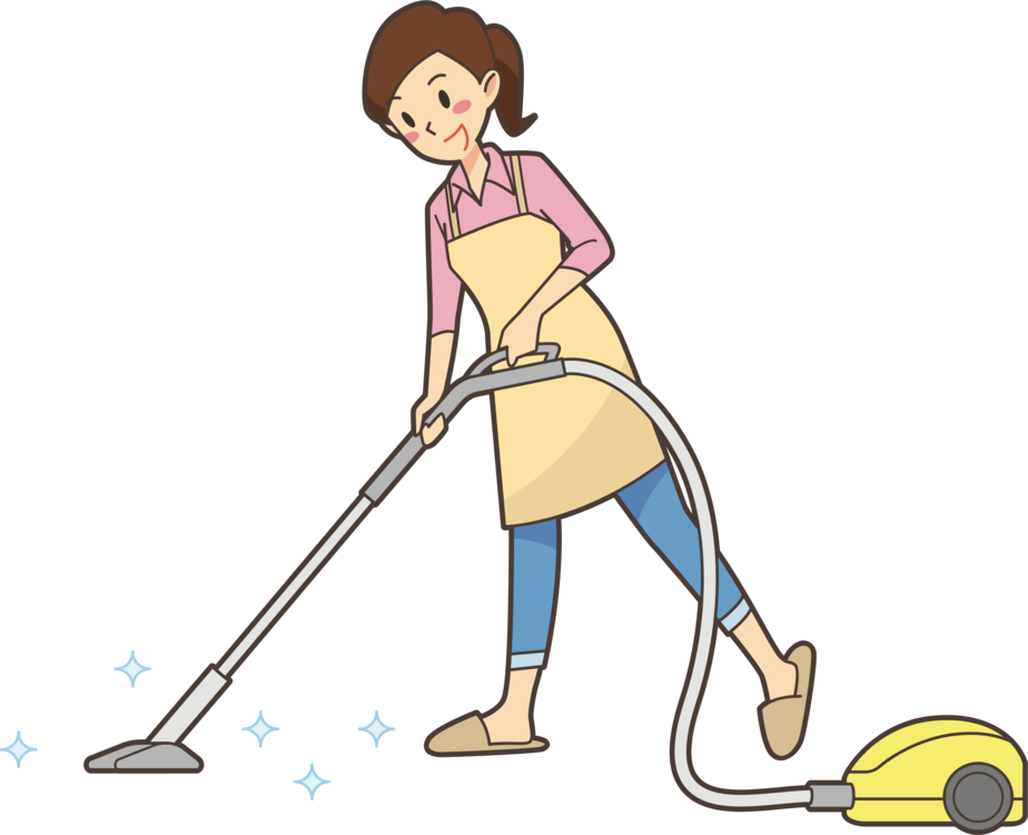 Vacuum Cleaner Cleaning Computer Icons Woman - Clip Art Vacuum (924x750)