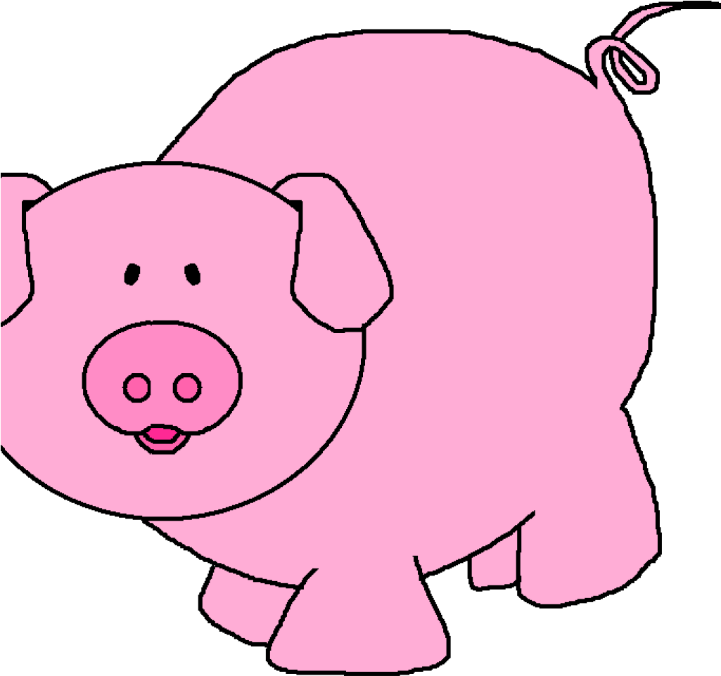 Pink Pig Clipart Pink Pig Clipart Pigs Cartoon Pig - Imagenes De Cerditos Animados (1024x1024)