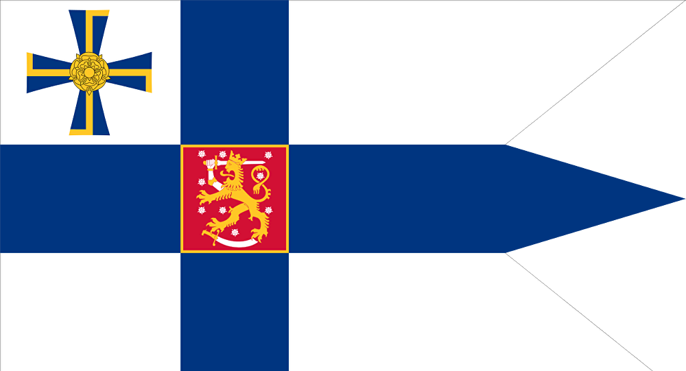 'a Token Of Belonging To The West' - Flag: Naval Jack Of Finland (1000x541)
