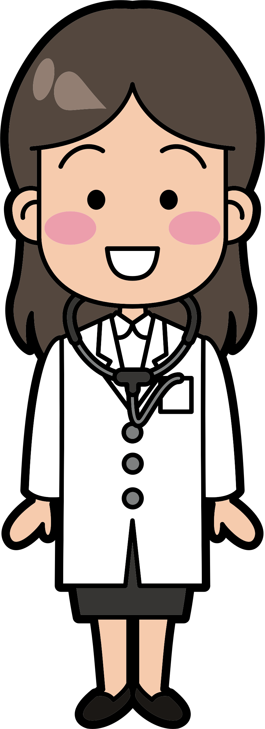 Big Image - Clip Art Female Doctor (868x2385)