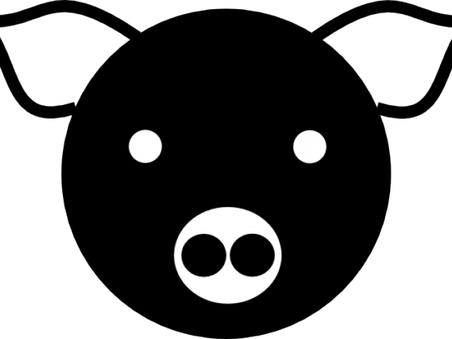 Grey Clipart Pig - Pig Clip Art (640x480)