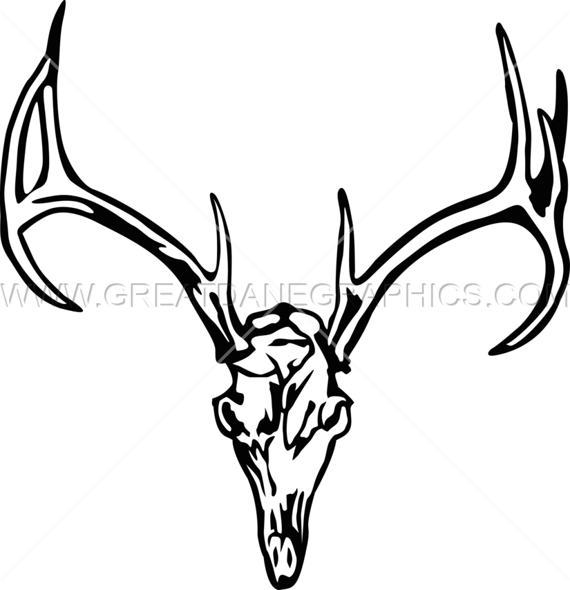 Deer Skull Clip Art Transparent Background Clipart - Deer Skull Clip Art Transparent Background (825x854)