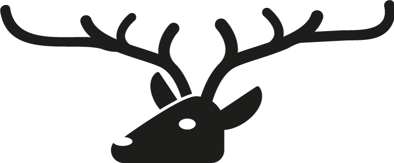 Deer Head Coat Hanger Sticker - Kapstok Muursticker (800x331)
