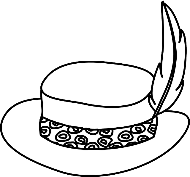 Cap Clipart Outline - Hat Outline (640x598)