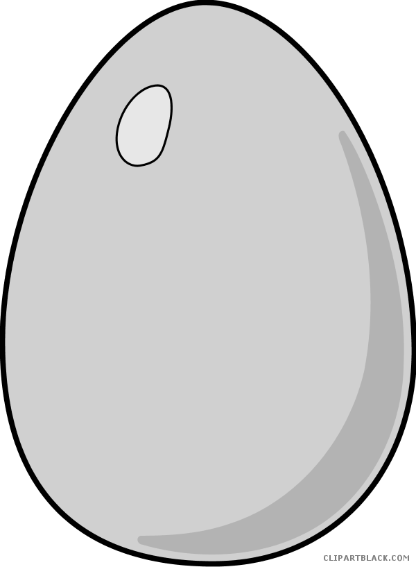 Dinosaur Egg Clipart - Egg Black And White (600x817)