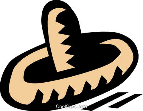 Mexican Hat Royalty Free Vector Clip Art Illustration - Mexican Hat Royalty Free Vector Clip Art Illustration (480x371)
