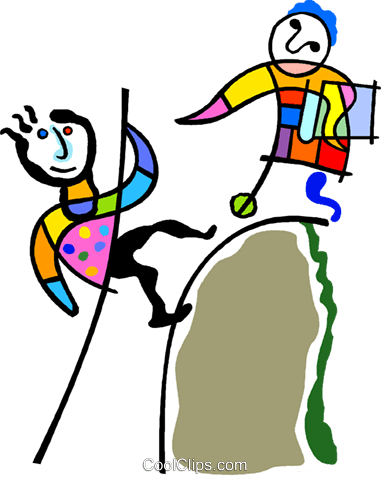 Mountain Climber Royalty Free Vector Clip Art Illustration - Popi El Alpinista (381x480)