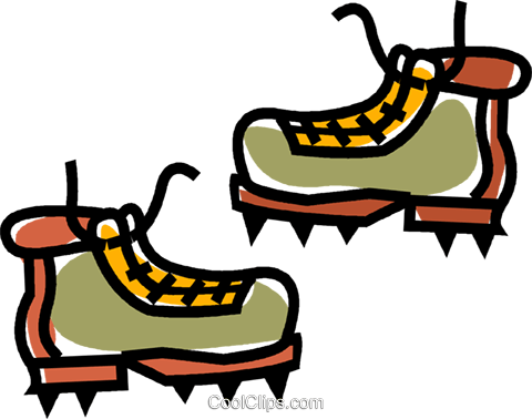 Mountain Boots Royalty Free Vector Clip Art Illustration - Boot (480x378)