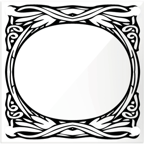 French Enamel House Number Sign "art Nouveau"- White - Wall Decal (520x520)