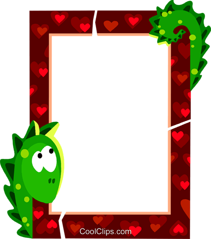 Valentines Day Frame Royalty Free Vector Clip Art Illustration - Dia Dos Namorados (424x480)