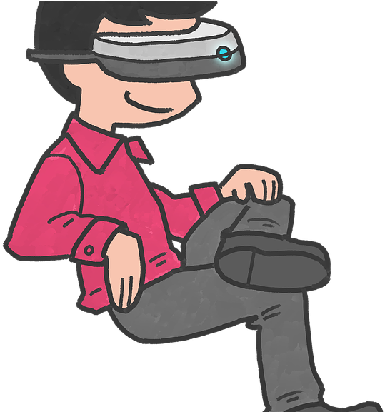 Esense - Virtual Reality Cartoon Png (926x576)