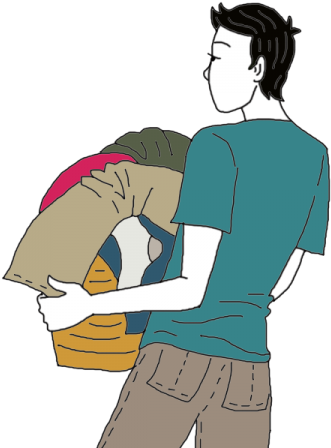 Dirty Laundry Dream Dictionary - Holding Dirty Clothes Cartoon (450x450)
