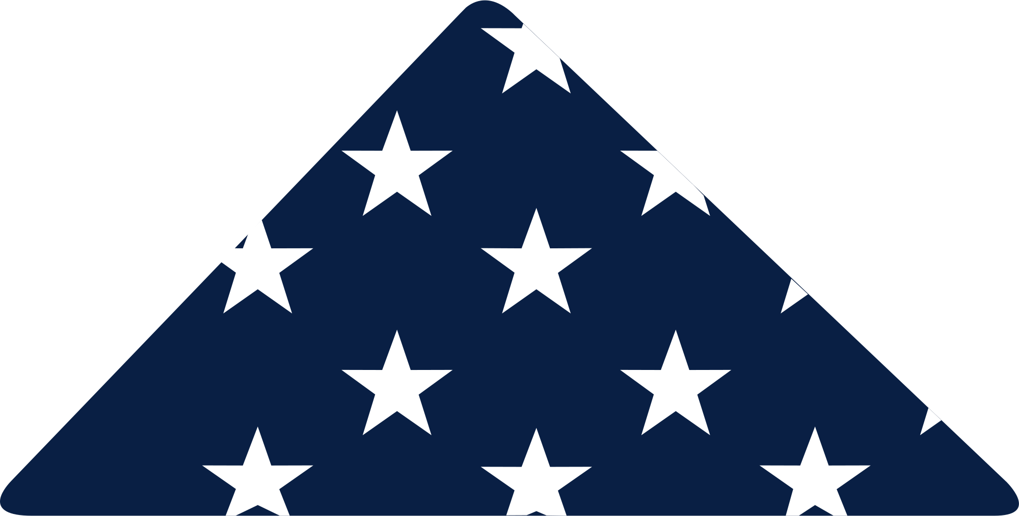 Open - Folded Flag Clip Art (2000x1014)