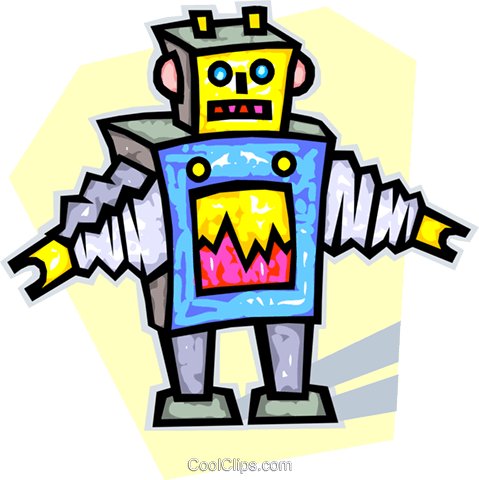 Robot Royalty Free Vector Clip Art Illustration - Robot (479x480)