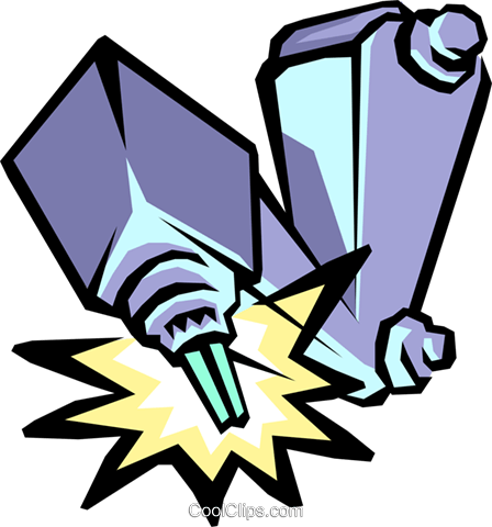 Robot Assembly Arm Royalty Free Vector Clip Art Illustration - Robot (448x480)