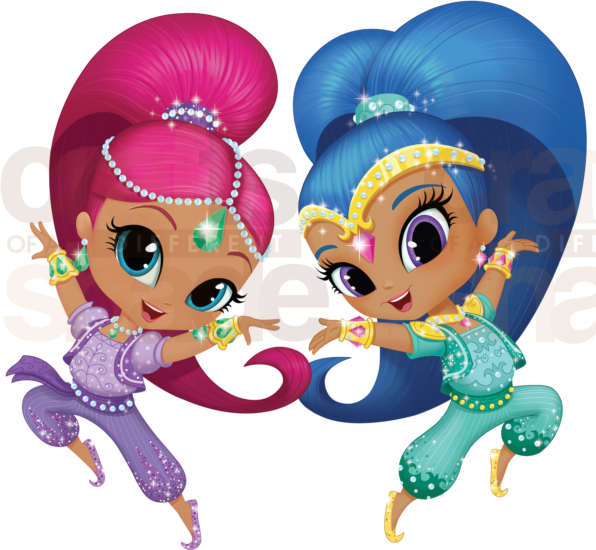 Shimmer And Shine Clip Art - Shimmer And Shine But (2000x2000)
