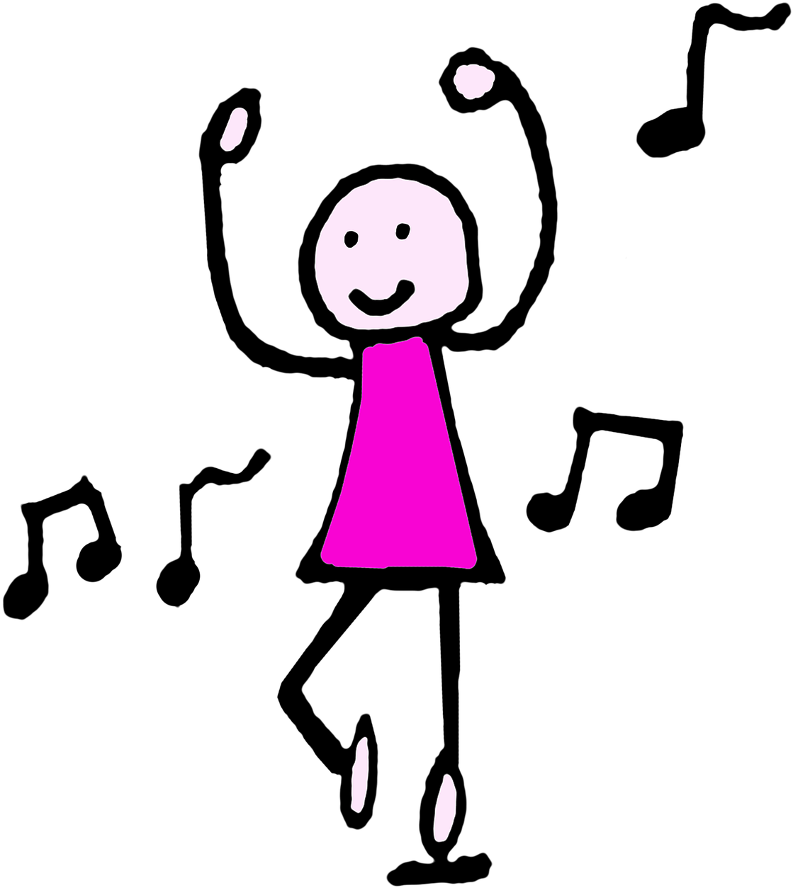 Girl Free Picture Drawing - Dance (1158x1280)