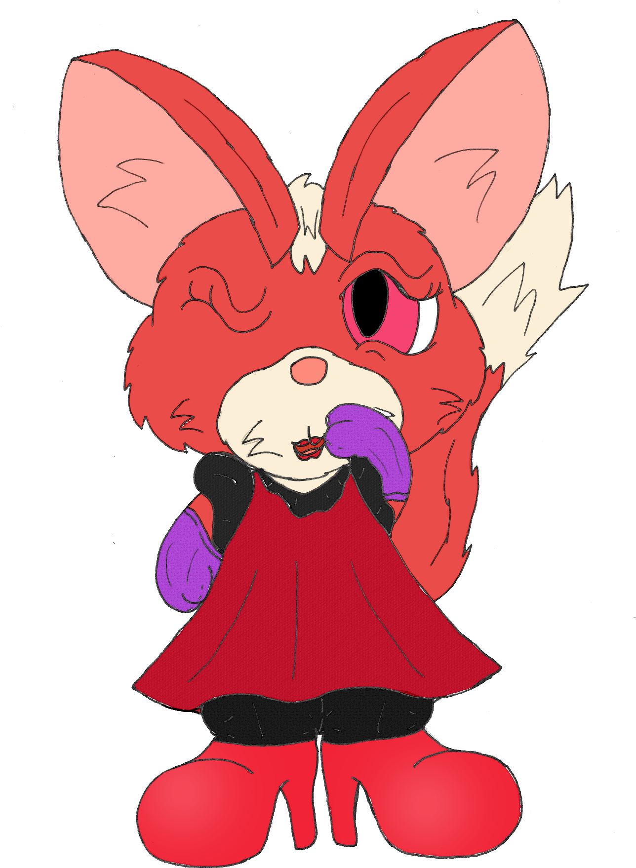 Foxy Tulip The Ferren Blowing Kisses - Portable Network Graphics (1331x1844)