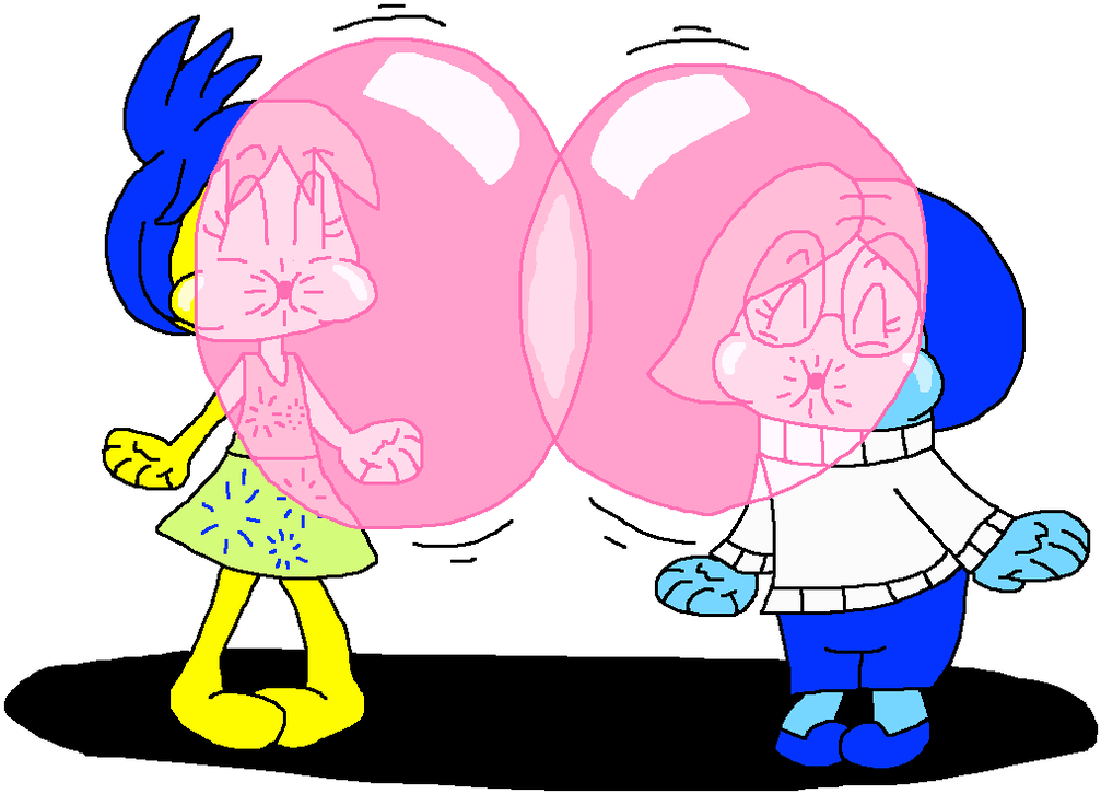 Joy And Sadness Blowing Bubble Kiss By Pokegirlrules - Sadness (1024x746)