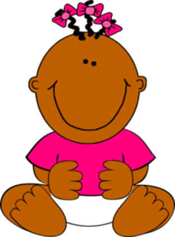 Khadesia Nedd Was Born In Houston, Texas To Carla And - African American Baby Clipart Free (354x480)
