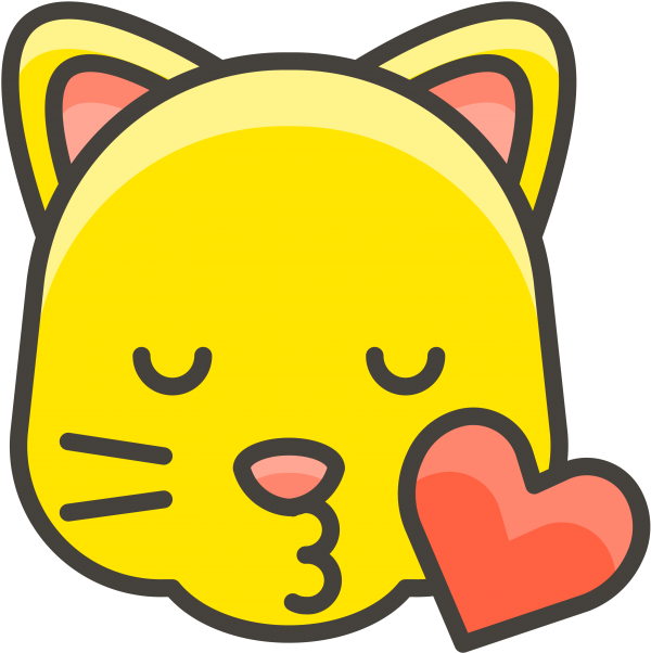 Kissing Cat Face Emoji - Easy To Draw A Cat (866x650)