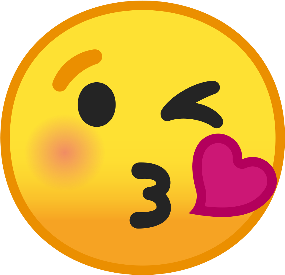 Google - Emoji Kiss Png (1024x1024)