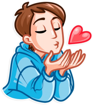 Kiss Поцелуй - Стикеры Телеграм Love Story (360x360)