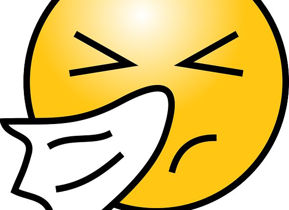 Absence - Sneezing Smiley Face (592x430)