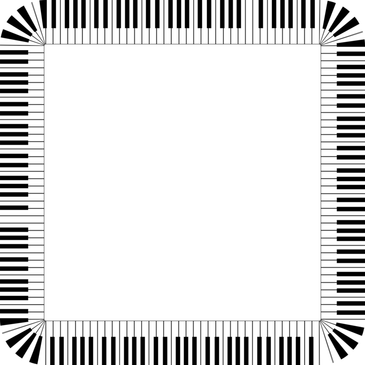 All Photo Png Clipart - Piano Keys Border A4 (750x750)