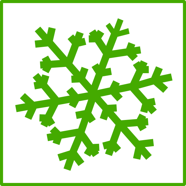 Snowflake Green Clipart Snowflake Clip Art - Green Snow Icon (600x600)