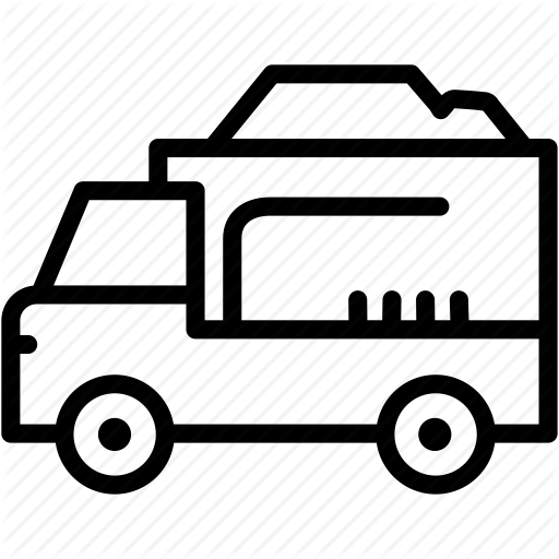 Download Truck Outline Icon Transparent Clipart Car - Cars Icon Free White (512x512)