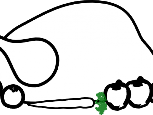 Black And White Turkey Clipart - Turkey Clipart Black And White (640x480)