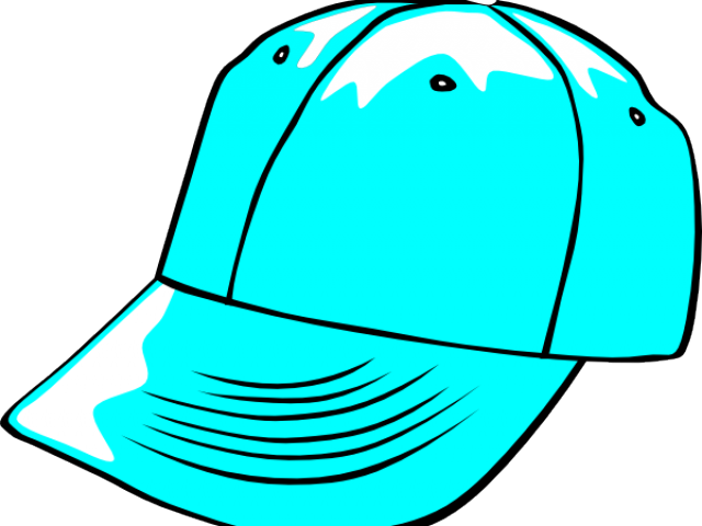 Baseball Cap Clipart Base Ball - Baseball Hat Clipart Black And White (640x480)