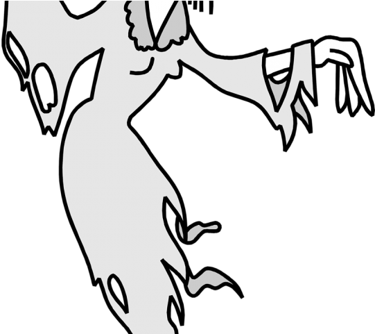 Spooky Clipart Girl Ghost - Halloween Kleurplaten (640x480)