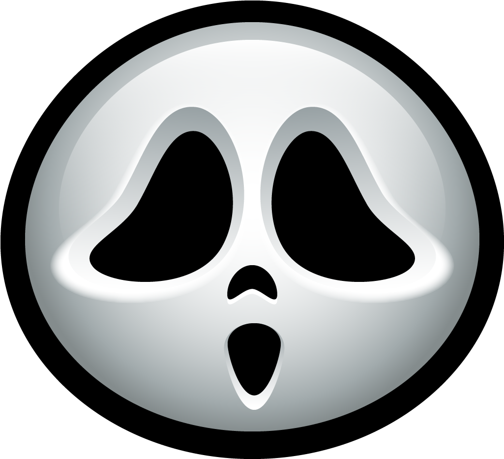 Graveyard Clipart Scary - Ghost Face Icon (1024x1024)