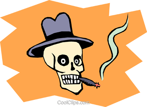 Scary Ghost Livre De Direitos Vetores Clip Art Ilustração - Skull (480x351)