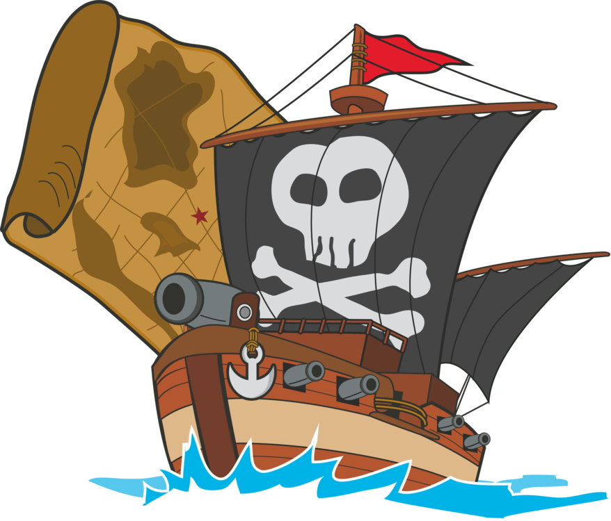Pirate Ship Drawing Computer Icons Silhouette - Pirate Ship Clipart Png (878x750)