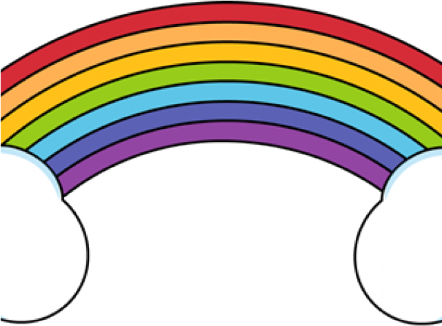 Clouds Clipart Rainbow - Rainbow (640x480)