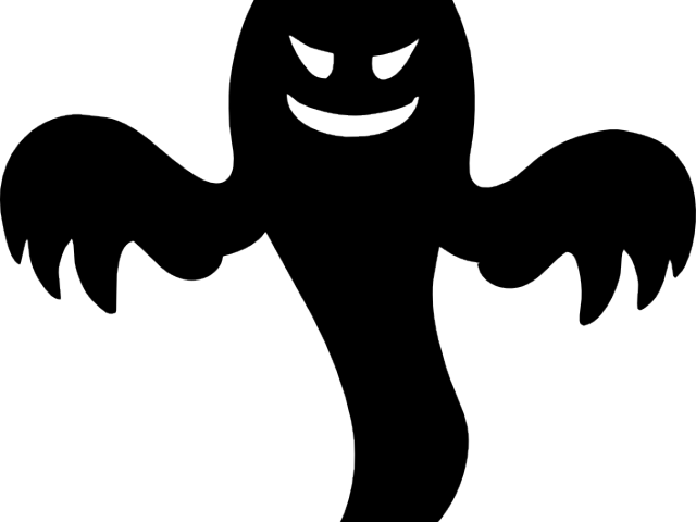 Ghostly Clipart Bow Clipart - Ghost Silhouette Clip Art (640x480)