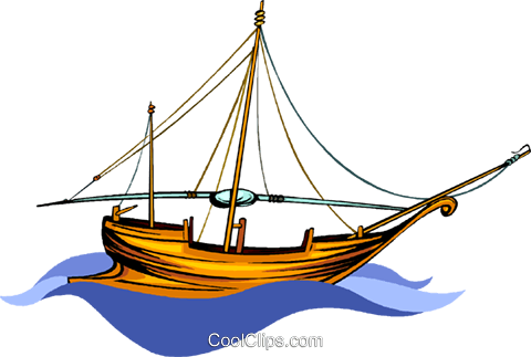 Pirate Ship Royalty Free Vector Clip Art Illustration - Boat (480x323)